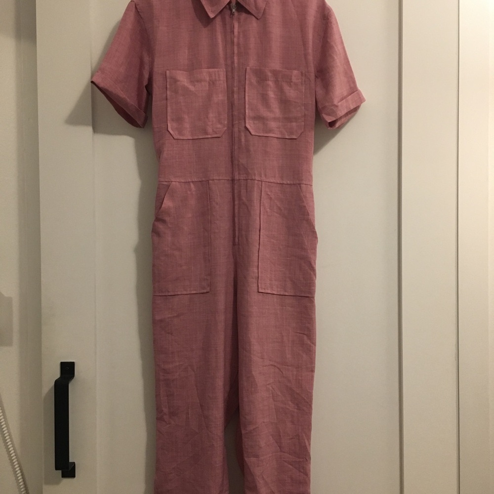 One Clothing Pink Short Sleeve Jumpsuit